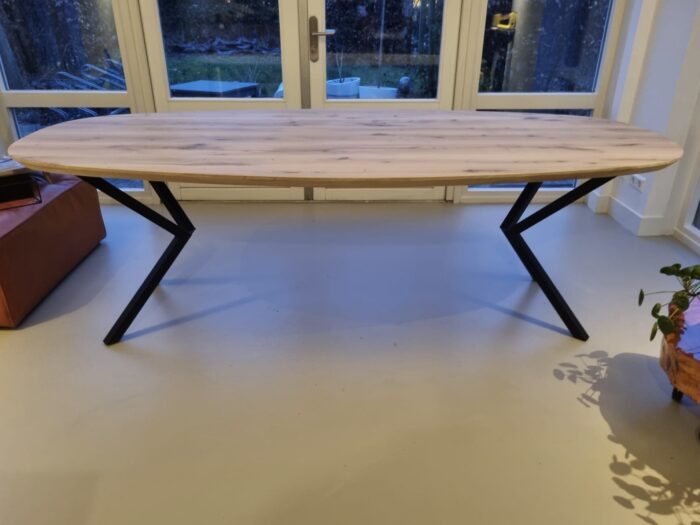 Eiken Deens ovale tafel Kik-Onderstel - Afbeelding 6