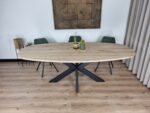 Eiken Deens ovale tafel Smalle-Matrix Poot - Afbeelding 2