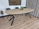 Eiken Deens ovale tafel Kik-Onderstel