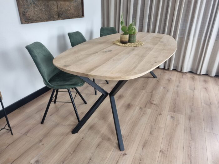 Eiken Deens ovale tafel Kik-Onderstel - Afbeelding 2