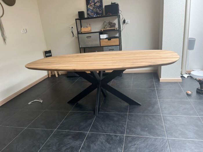 Eiken Deens ovale tafel Smalle-Matrix Poot - Afbeelding 6