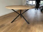 Eiken ronde tafel Matrix 3-Poot - Afbeelding 6