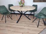 Eiken ronde tafel Matrix 3-Poot
