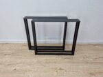 Eiken boomstam tafel met U Strip Poten - Afbeelding 4
