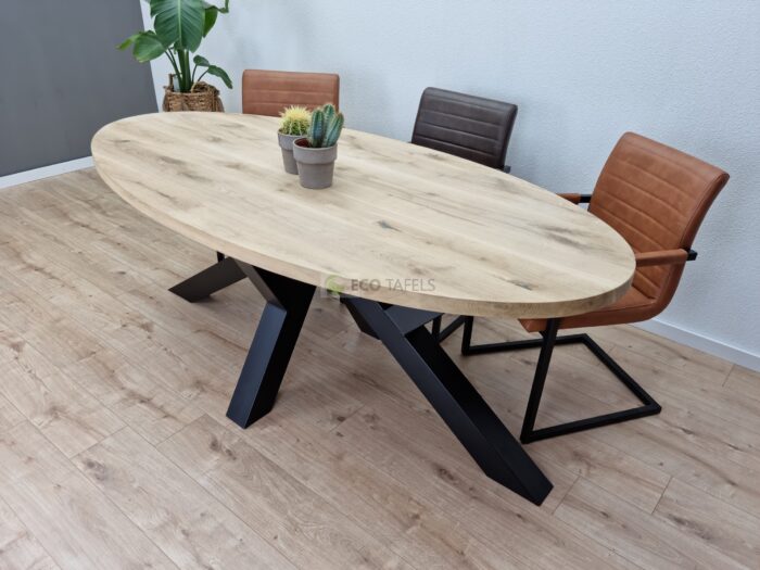 Eiken Ovale tafel W Onderstel - Afbeelding 5