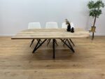 Eiken recht/rond tafel Flower-Onderstel - Afbeelding 2