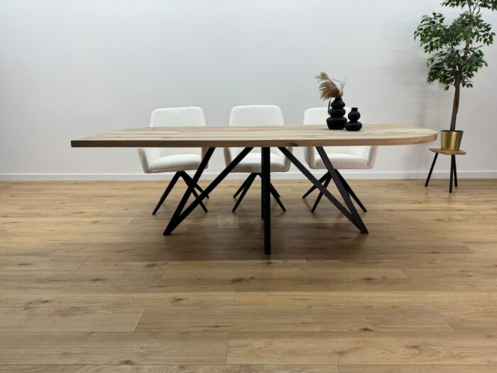 Eiken recht/rond tafel Flower-Onderstel - Afbeelding 3