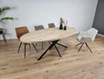 Eiken Ovale tafel met Twist Poot K4 - Afbeelding 8