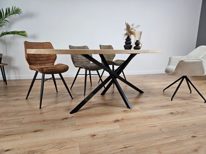 Eiken Ovale tafel met Twist Poot K4 - Afbeelding 9