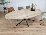 Eiken Ovale tafel met Twist Poot K4 - Afbeelding 6