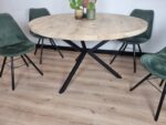 Eiken ronde tafel Matrix 3-Poot - Afbeelding 2