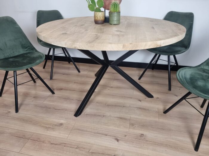 Eiken ronde tafel Matrix 3-Poot - Afbeelding 2