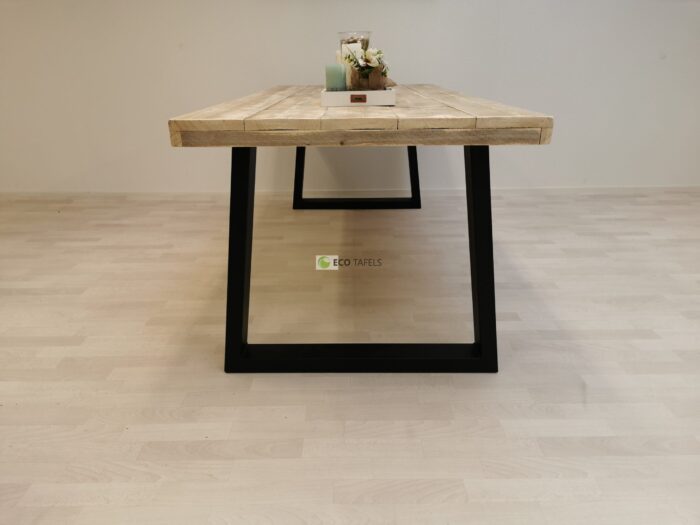 Industriële steigerhout tafel Trapezium-Onderstel - Afbeelding 4