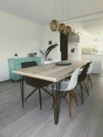 Industriële steigerhout tafel Hairpin-Onderstel