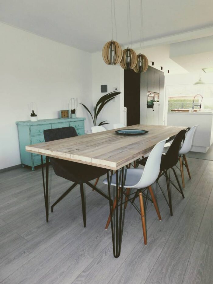 Industriële steigerhout tafel Hairpin-Onderstel - Afbeelding 1